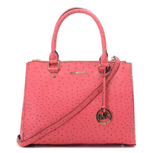 michael kors ostrich-embosesd bedford large peach tote pink Style Rimelig 15xb5